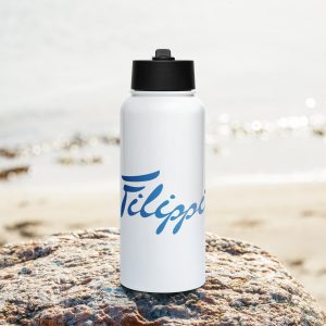 Filippi Stainless steel water bottle with a straw lid